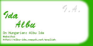 ida albu business card